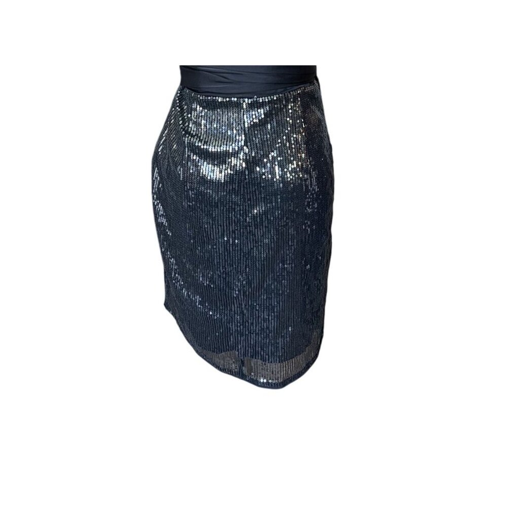 Camila Coelho Sequin Wrap Mini Dress Size S‎ Glam Designer Cocktail Party NYE - Picture 10 of 13